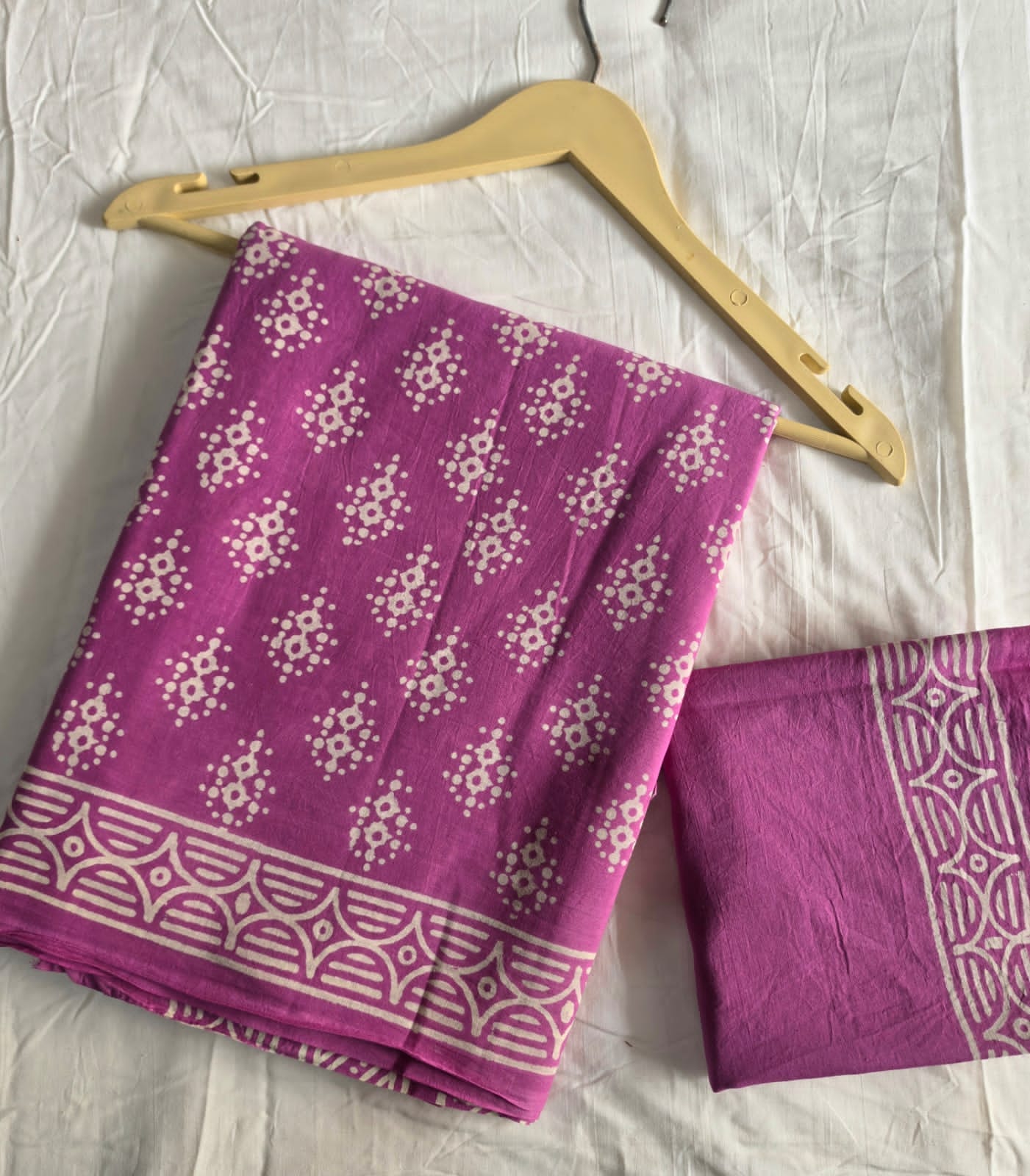 Handblock mulcotton sarees